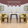 QingMoon Modern Dining Chairs Set of 2, Curved Back Kitchen Chairs, Upholstered Barrel Chair, Lounge Accent Chair with 3 Legs for Living Room - 3 of 4