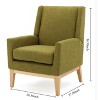 KTMBDW Mid-Century Accent Chair, Modern Upholstered Armchair  with Wood Leg, Comfy Single Reading Accent Chairs for Living Room Bedroom - 4 of 4