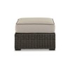 Signature Design by Ashley Coastline Bay Casual Outdoor Resin Wicker Ottoman with Cushion, Beige & Brown - 3 of 4