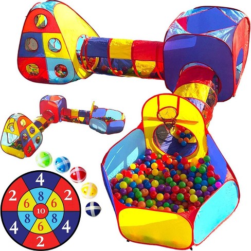 5pc Kids Ball Pit Tents and Tunnels,Toddler Jungle Gym Play Tent with Play Crawl 