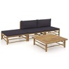 vidaXL Garden Lounge Set Dark Grey, Bamboo Bamboo Medium Modular - 2 of 4