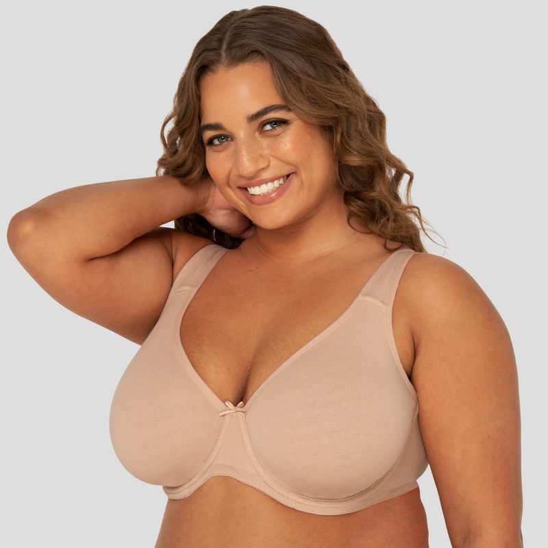 Fruit of the Loom Plus Size Beyond Soft Unlined Underwire Cotton Bra 2 Pack, 5 of 8
