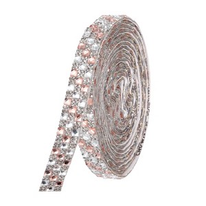 Unique Bargains Glass Self-Adhesive Wedding Decoration Crystal Rhinestone Diamond Ribbon - 1 of 3