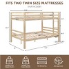 INFURNIC Beds Full Over Full Bunk Bed with Thick Posts High Guardrails Sturdy and Safe Wooden Frame for Dorm Rooms, Brown, 79.13"*59.06"*61.81" - 4 of 4
