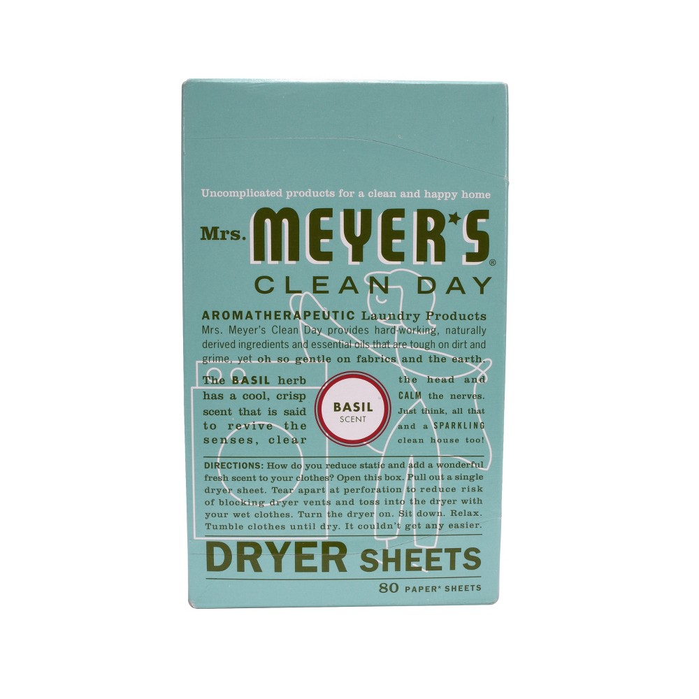 Mrs. Meyer's Clean Day Dryer Sheets Basil 80 ct