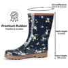 Alpine Swiss Izzy Womens Waterproof Mid Calf Rain Boots | Tall Rubber Garden Boots | Anti-Slip Outdoor Work Mud Boot | Wellington Boots Rain Shoes - 4 of 4