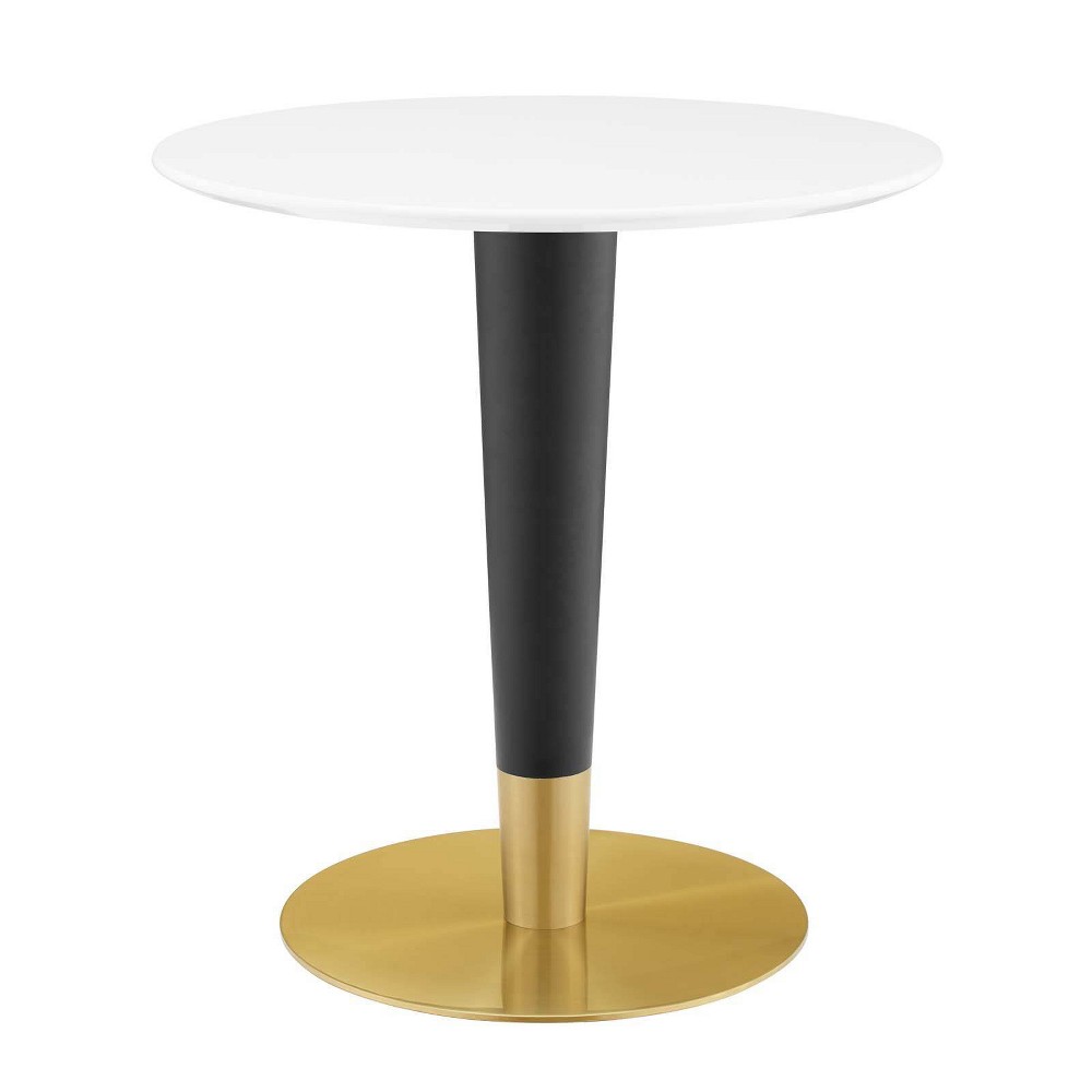 Photos - Dining Table Modway 28" Zinque  Gold White  
