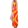 LA LEELA Women's Summer Beach Wrap Bikini Wraps Sarong Cover up Bathing suit Swimsuit Cover Ups for Swimwear Women One Size Orange, Tie Dye Design - 4 of 4
