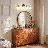 POWLIG 30.71" Black&Gold 4-Light Dimmable Vanity Light – Modern Bathroom Fixture with 5.9" Opal Glass Globes - 3 of 4