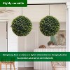 Acekool Set of Artificial Topiary Balls, Faux Eucalyptus Grass Spheres for Indoor & Outdoor Home Decor, Easy Assembly, Lush Green Accent - 4 of 4