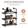 Industrial Pipe Shelves, Floating Wall Mounted Bookshelf, Metal Frame Display Rack for Living Room or Bedroom - 4 of 4