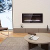HOMCOM 40" Electric Fireplace Heater Recessed or Wall Mounted with Remote Control, 8H Timer, Adjustable Flame Color and Brightness, Log and Crystal - 2 of 4
