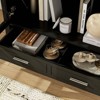 FUFU&GAGA Glass-Door Display Cabinet with Drawer,Buffet Hutch,Home Office Bookshelf ,Adjustable Shelves, Sturdy & Anti-Tip Design - 3 of 4