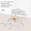 Full/Queen Size Bed Frame with Headboard, Vintage Wooden Platform Bed, No Box Spring Needed - ModernLuxe - 4 of 4