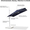 PURPLE LEAF Patio Umbrella White Cantilever Offset Umbrella Square Outdoor Umbrella with 360-degree Rotation for Garden Deck Pool - 3 of 4