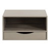 Kate and Laurel Hutton Rectangle Wood Floating Side Table, 12.5x10x7, Gray - 3 of 4