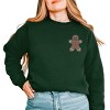 Embroidered Gingerbread Man - Women's Graphic Sweatshirt - 2 of 4