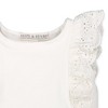 Hope & Henry Girls' Organic Cotton Eyelet Ruffle Knit Top, Infant - 2 of 4