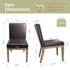 Ora Maison Medieval Style Dining Chairs Set, Upholstered Seat with Padded Cushion, Wooden Frame & Legs, Easy Assembly Accent Chairs for Dining Room - 2 of 4