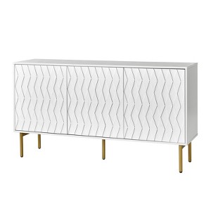 Lewis 60"Wide 3 Door Sideboard With Adjustable Shelf | ARTFUL LIVING DESIGN - 1 of 4