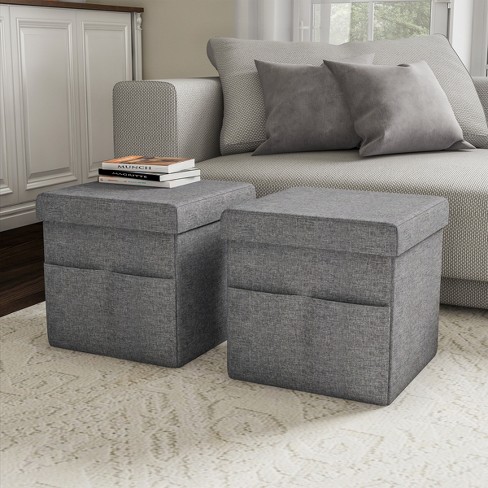 Folding ottoman clearance with storage