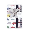 Hudson Baby Infant Boy Cotton Flannel Burp Cloths, Going Places 4 Pack, One Size - 2 of 4