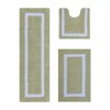 Hotel Bath Rug 100% Premium Cotton Tufted Weave Two Tone Reversible 3 Piece Bathroom Rug Set, Super Soft & Water Absorbent, Machine Washable Bathmat - 2 of 4