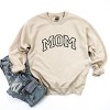 Simply Sage Market Embroidered Mom Varsity Outline Sweatshirt - 2XL - Dust - 3 of 4
