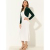 INSPIRE CHIC Women's Long Sleeve Cocktail Party Open Front Cropped Velvet Bolero Shrugs - 4 of 4