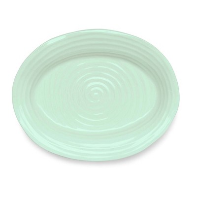 Portmeirion Sophie Conran Pebble Medium Oval Platter, Porcelain Serving Tray for Appetizers, Snacks, and Sandwiches, 14.5 x 12 Inch