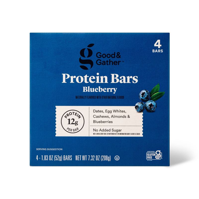 Protein Bars Blueberry - 4ct - Good &#38; Gather&#8482;, 1 of 6