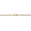 Black Bow Jewelry 1.3mm 10k Yellow Gold Diamond Cut Solid Rope Chain Anklet or Bracelet - 3 of 4