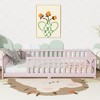Lycvki Twin Size Floor Bed with Fence without Door, Rubber Wood Floor Bed with Safety Guardrails - 2 of 4