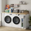 Famapy 82.6''W Laundry Countertop Storage,Washer Dryer Countertop,Adjustable Shelf & Drawer,Laundry Room Organization,Laundry Storage Cabinet Table - 4 of 4