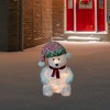Northlight Lighted Snowy Polar Bear Outdoor Christmas Decoration - 21" - Warm White - 2 of 4