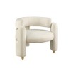 Modern Barrel Accent Chair with Hollow Back, Stylish Curved Arm Side Chair for Bedroom & Living Room - 2 of 4