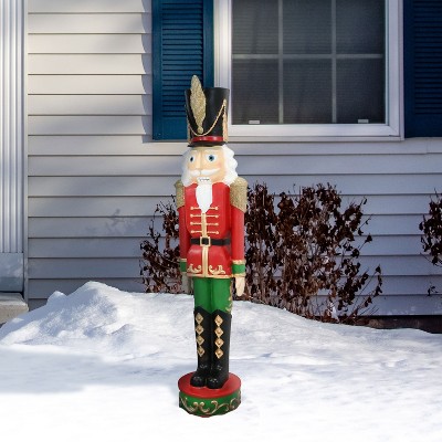 Kristoff 37" Red and Green Polyresin Nutcracker Soldier