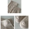 Anna-Kaci Women's 3-Pack Ribbed Crew Socks with Subtle Flecked Texture and Mini Embroidered Bow Accent - 4 of 4