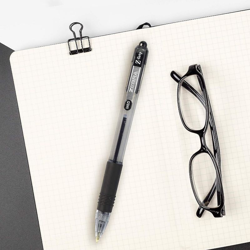 Zebra Z-Grip Retractable Ballpoint Pen Black Ink Medium Dozen 22210, 5 of 6