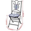 vidaXL Folding Bistro Chairs 2 Pcs, Folding Metal Bistro Outdoor Chair for Porch Balcony, Patio Chair - 2 of 4
