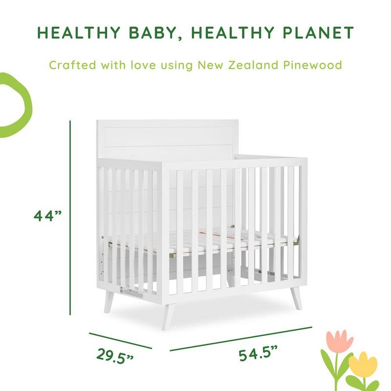 JPMA & Greenguard Gold Certified Sweetpea Baby Lexington 4-In-1 Convertible Mini Crib, 2 of 3