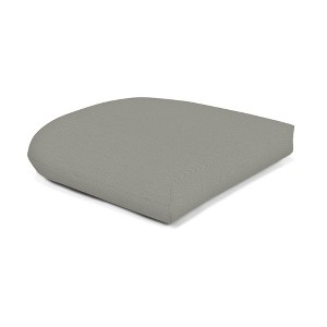 Casual Cushion Solid Sunbrella Fabric 1-Piece Indoor/Outdoor Wicker Seat Pad, 18"W x 18"L - 1 of 4
