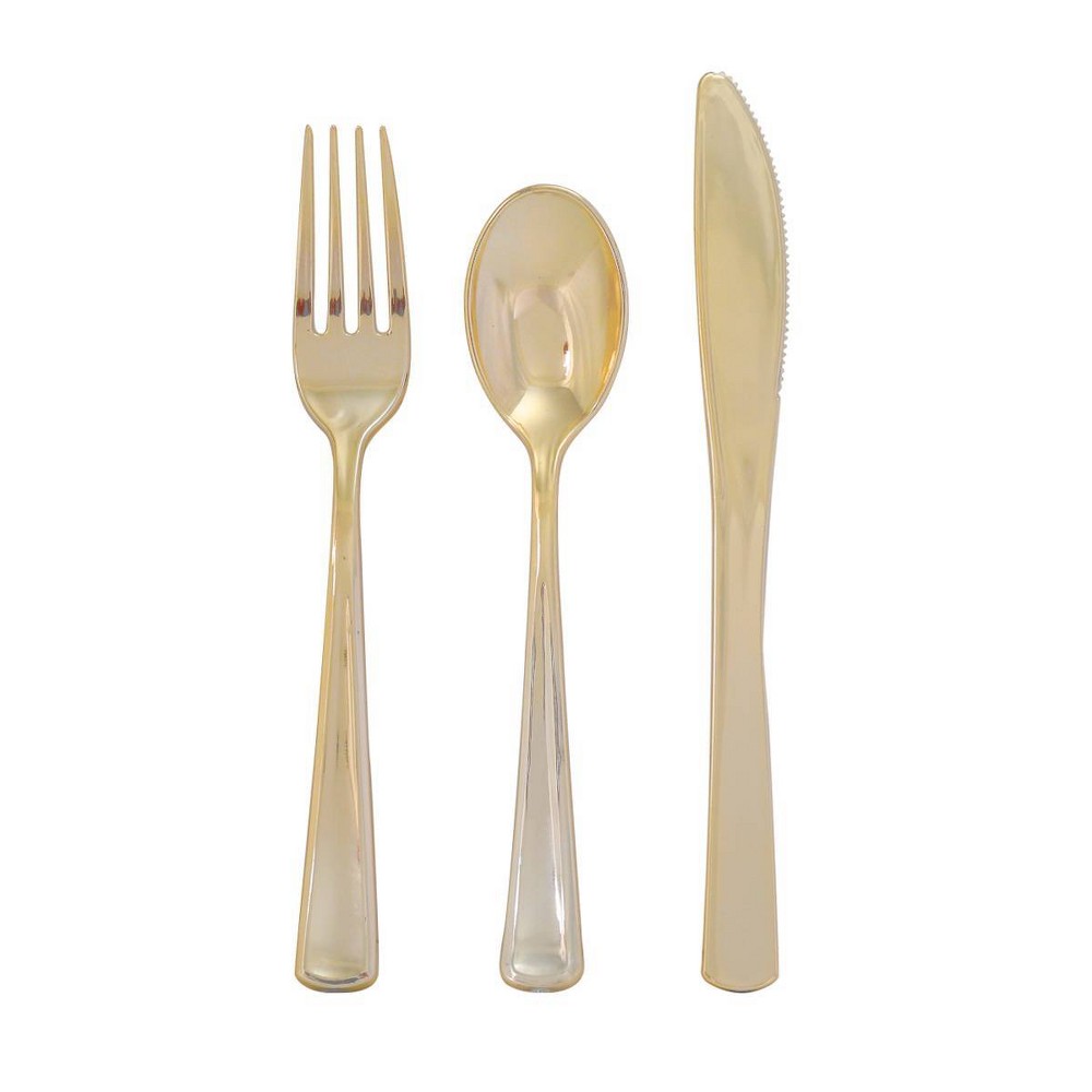 Cutlery Gold - Spritz, ( Case of 4 Packs of 60 Counts ). 