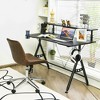 Costway Gaming Desk Home Office Computer Table E-Sports w/Monitor Shelf & Cup Holder - 4 of 4