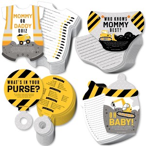 Big Dot of Happiness Dig It - Construction Party Zone - 4 Baby Shower Games - 10 Cards Each - Gamerific Bundle - 1 of 4