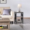 Yaheetech 3 Tier Sofa Side End Table With Shelf ,x Shape Metal Frame ...