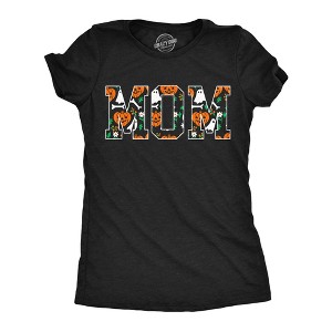 Womens Funny T Shirts Floral Mom Halloween Sarcastic Pumpkin Graphic Novelty Tee For Ladies - Crazy Dog Women's T Shirt For Halloween Season - 1 of 4