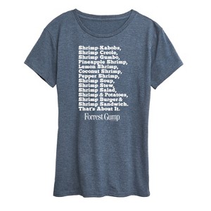 Women's - Forrest Gump - Bubbas Shrimp List Short Sleeve Graphic T-Shirt - 1 of 4