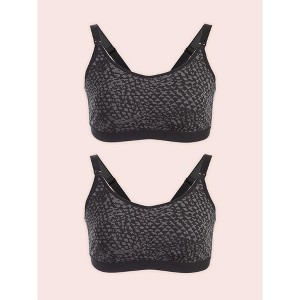 Leading Lady Women's The Blake - Gathered-Front Comfort Nursing Bra 2-Pack (4048-2pk) - 1 of 4