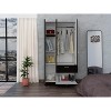 Depot E-Shop Armoire, One Drawer, Metal Rod, Five Shelves, Double Door Cabinet - 3 of 4